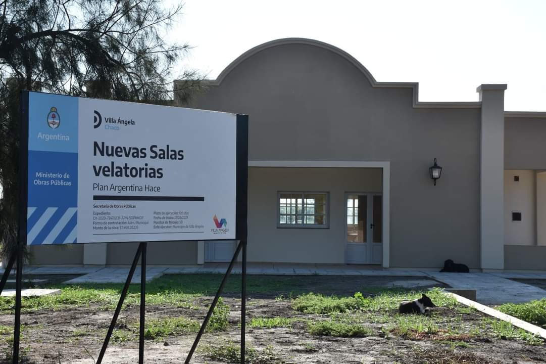 VILLA ANGELA : LAS SALAS VELATORIAS Y BAÑOS DEL CEMENTERIO "JUAN PABLO II" ESTÁN TERMINADAS